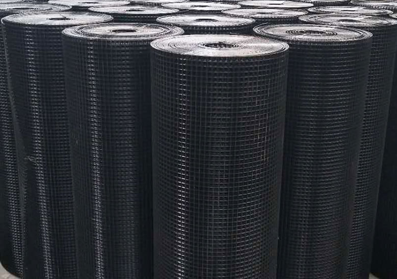 Black PVC Coated Wire Mesh, 1/2 inch Square Mesh